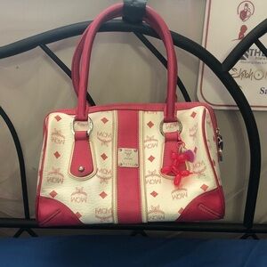 MCM Pink  and White Women's Satchel a few marks inside no smell